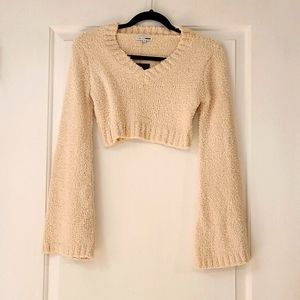 FASHION NOVA Cream Cropped Sweater